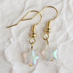 Iridescent Star Earrings (Gold)